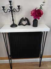 Radiator Console Table Shelf With 91cm Harpin Legs Handmade Solid Wood