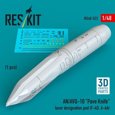 ResKit RS48-0522 - 1:48 AN/AVQ-10 Pave Knife laser designation pod (1 pcs) (F-4D
