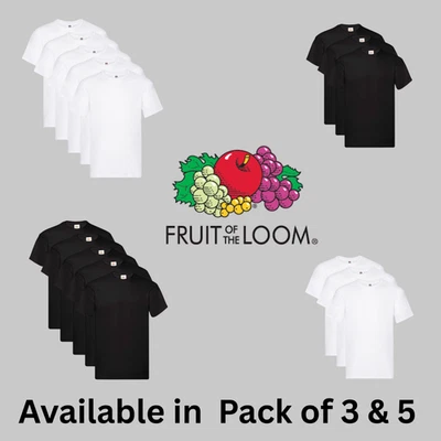 Fruit of the Loom Kids Pack of 3 & 5 t shirts plain cotton