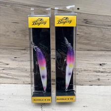 (2) Bagley Rumble B 09 - 1/4 oz 3 3/4" Fishing Lure - Purple Wonder - FAST SHIP!