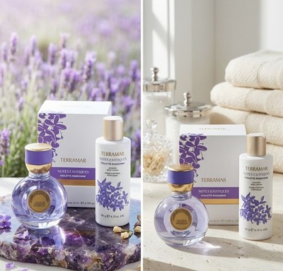 Terramar Notes Exotiques Violette Passionné Parfum Spray 100mL + Cream 190g