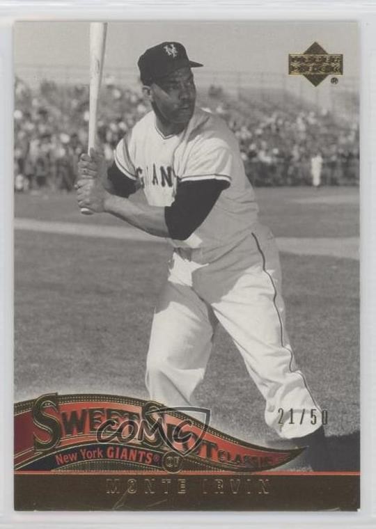 2005 Upper Deck Sweet Spot Classic Gold /50 Monte Irvin #63 HOF 0l2