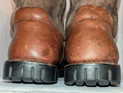UGG Australia Leather & Suede Boots Beacon Sheepskin Lined Brown Men Sz 12 45 A+ - Picture 9 of 22