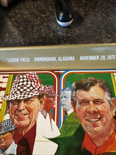 Vintage Coca Cola 1975 Iron Bowl Alabama Auburn Legion Field # 50370 Metal Tray - Picture 6 of 11