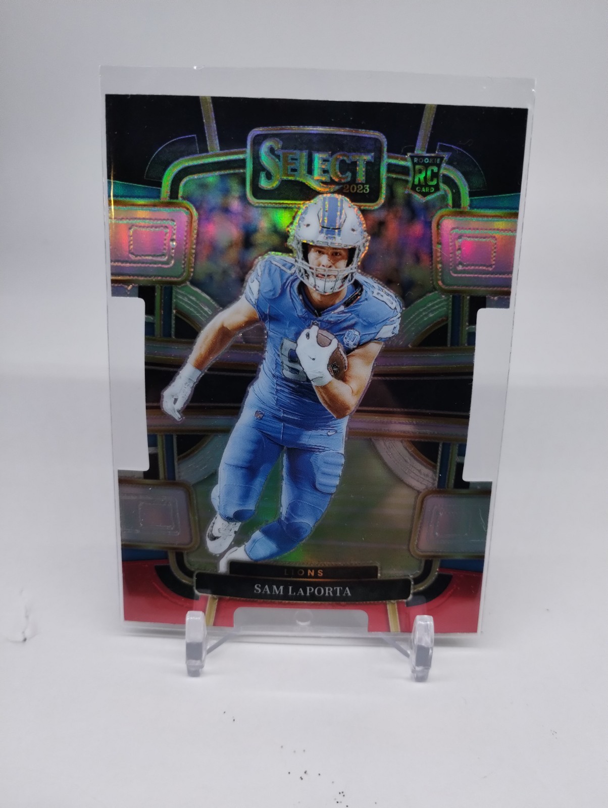 2023 Panini Select - Concourse Sam LaPorta #35 Black & Red Prizm Die-Cut (RC)