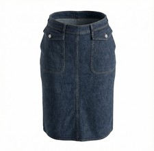 RED Valentino Denim Skirt IT Sz 42 US Sz 6 Knee Length Designer Heritage Luxury