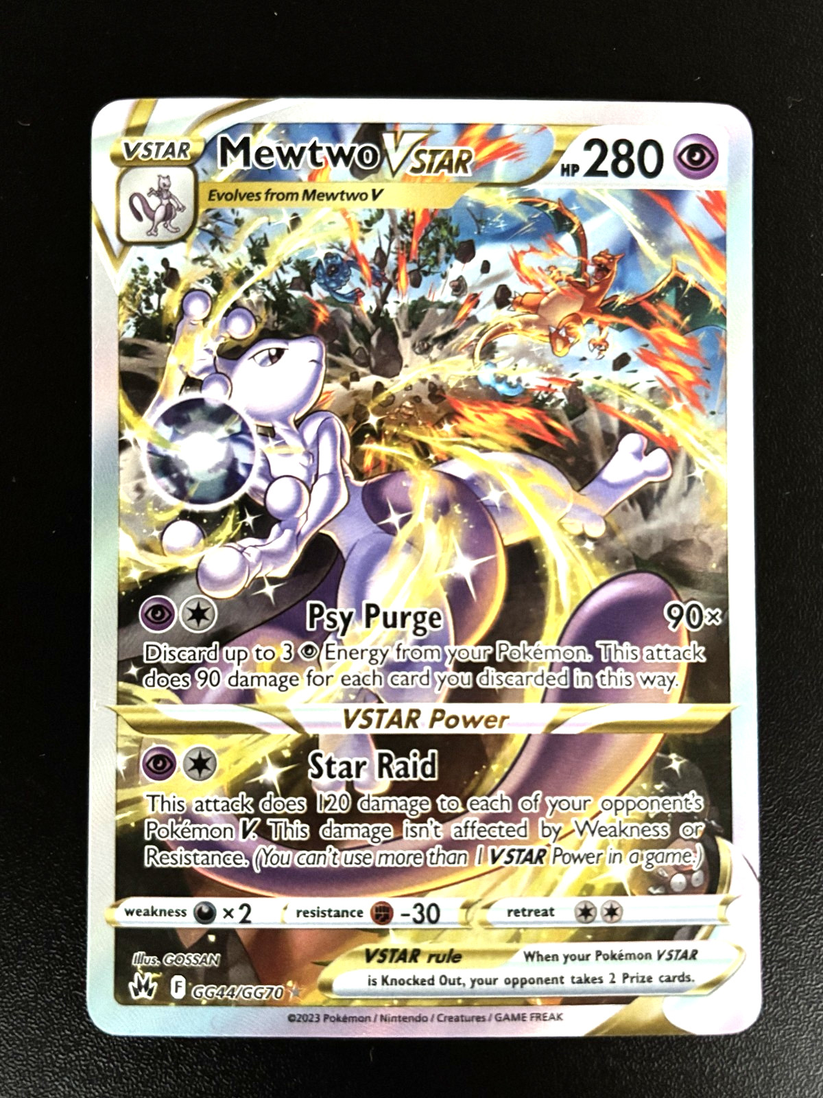 Mewtwo VSTAR Gg44/Gg70 Crown Zenith: Galarian Gallery Holo Rare VSTAR Pokemon NM