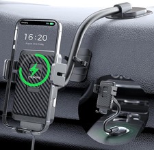 Wireless Car Charger Adjustable Gooseneck Car Mount Auto Clamping Car Charger