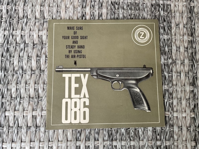 Vintage TEX 086 air pistol manual