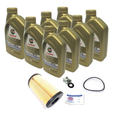 Oil Change Kit With Filter LR073669, Castrol Edge 0W-20 Oil & Reminder Sticker