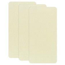 3-Pack 7.9 x 3.9" Polyester Fabric Repair Self-Adhesive Patches, Beige