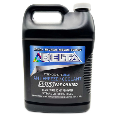 (1 Gallon) Delta Blue 50/50 Coolant Antifreeze - Hyundai, Nissan, Honda, Subaru