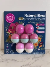 EOS Organic Lip Balm 100% Natural Shea 7 PACK Apple Watermelon Blackberry