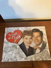 I Love Lucy Metal Sign Lucy and Desi Red Heart Logo Pearls 12” x 16” Vintg 1999