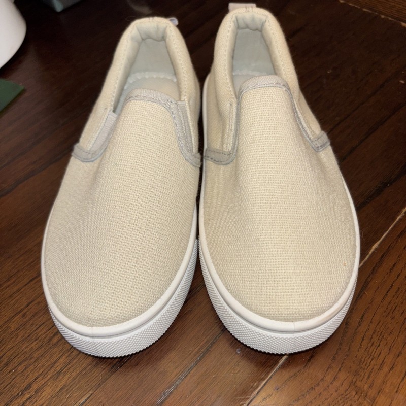 Okilol Size 8 Toddlers Tan Slip On Sneakers Canvas Preowned