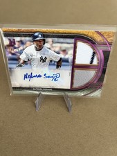 2025 Topps Museum Swatches Dual Relic Auto /75 Alfonso Soriano