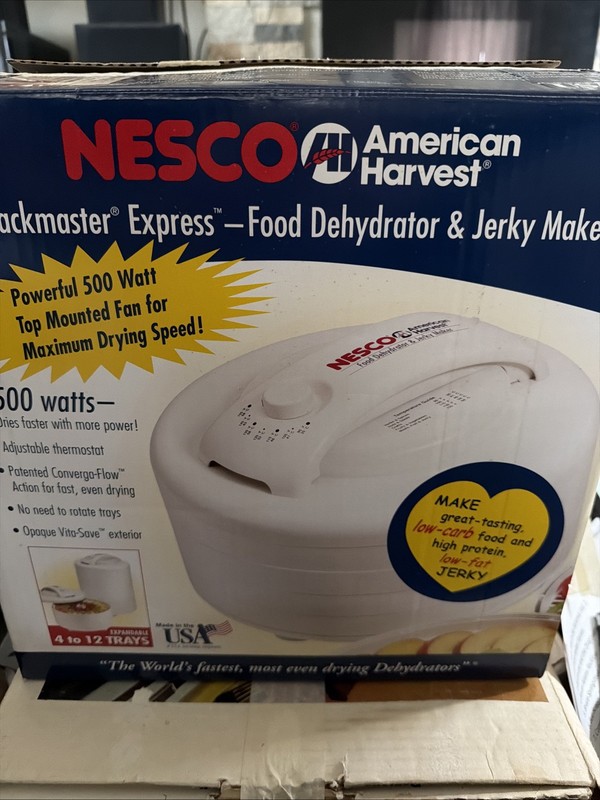 Nesco FD-60 Snackmaster Express Food Dehydrator for Great Jerky and Snacks, 4...