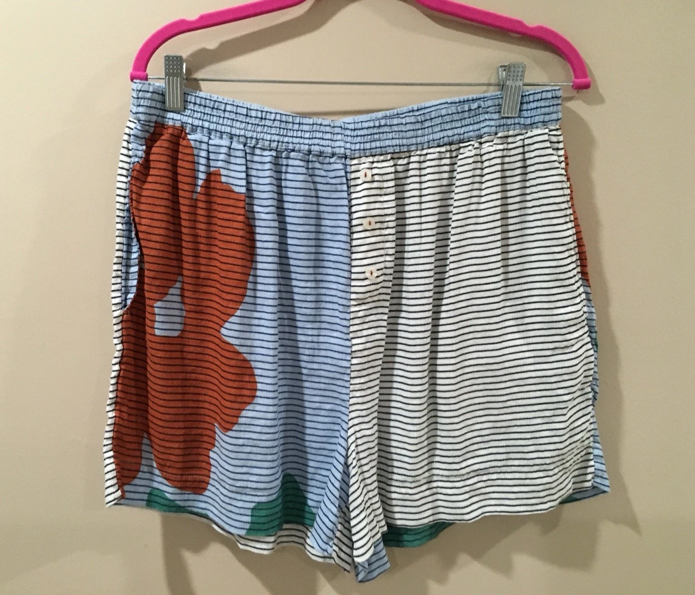 Anthropologie Shorts Pinstripes Floral Blue Women M Elastic Waist Pull On Beach
Opens in a new windo