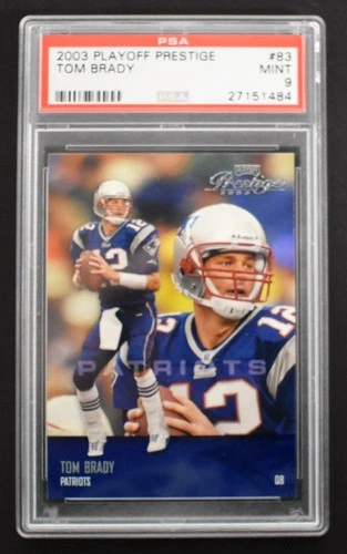 Tom Brady 2003 Playoff Prestige #83 New England Patriots PSA 9 MINT