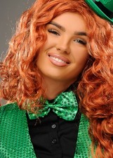 Bright Green Sequin St Patricks Day Bow Tie