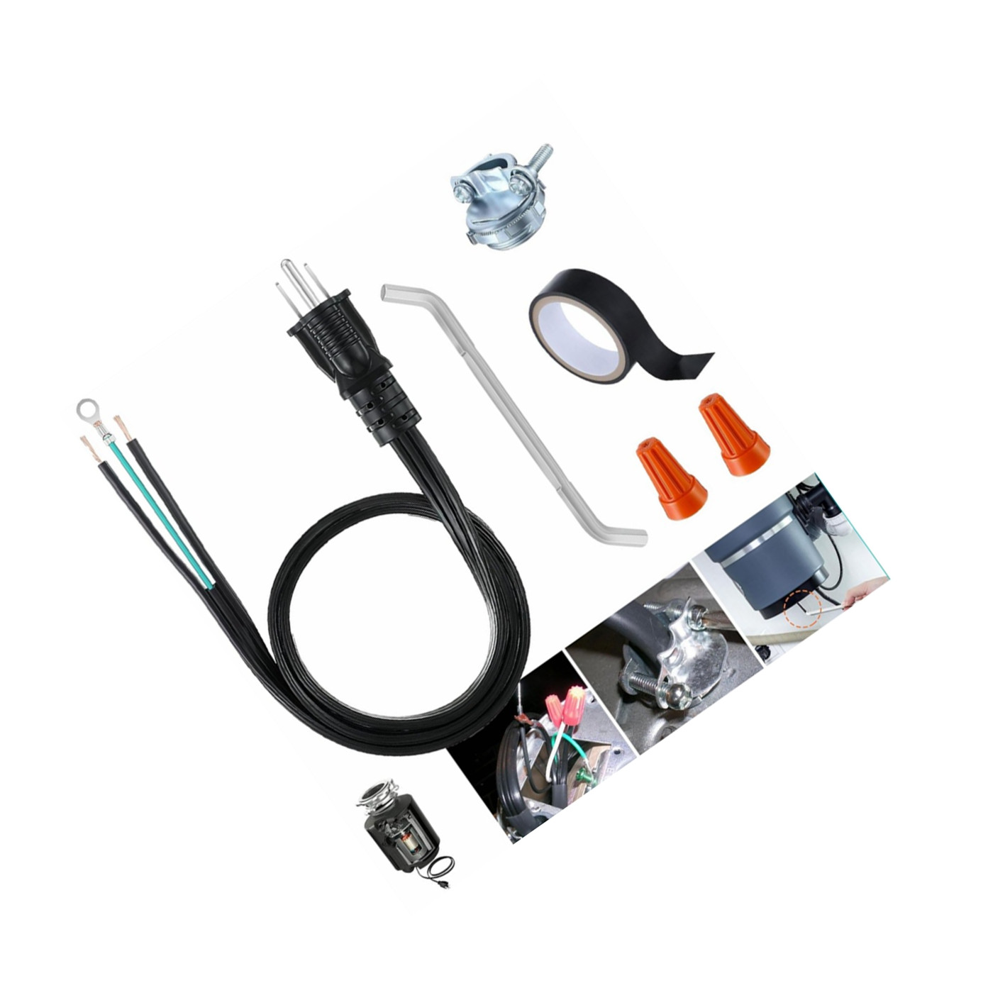 3 FEET GARBAGE DISPOSAL CRD-00 POWER CORD KIT FOR INSINKERATOR GARBAGE W