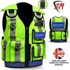 Hi Viz Tactical Vest Enforcement CCTV Tac Security Dog Handler HIGH QUALITY Vest