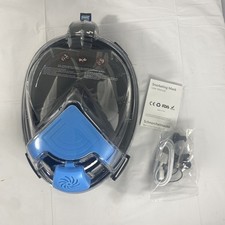 Snorkeling Mask Full Dry Anti Fog 180 Vision Blue XS
