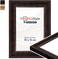 WANDStyle Bilderrahmen 10X15 Schwarz, Rustikaler Bilderrahmen Holz 10X15 Cm | Ho