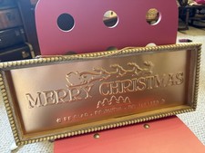 Merry Christmas Sign Copper Color Gingerbread Forest Ashland