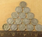 MERCURY DIME COLLECTION 1945 MIXED LOT 15PCS USA COINS ACTUAL SHOWN 90% SILVER
