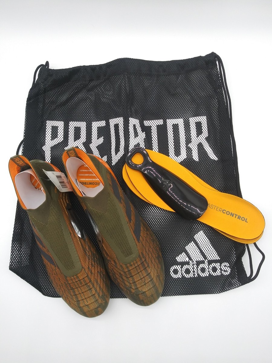 Adidas Mens Predator 18+ FG CM7395 Green Orange Soccer Adidas Mens Predator 18+ FG CM7395 Green Orange Soccer