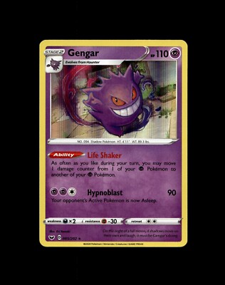 Gastly Haunter Gengar Pokemon Card! Holo/Reverse Holo EX VMAX V GX Rare Cards!