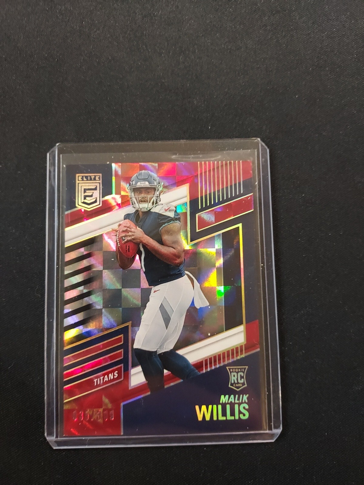 2022 Malik Willis Elite Red /399 Rc Rookie #102 Titans