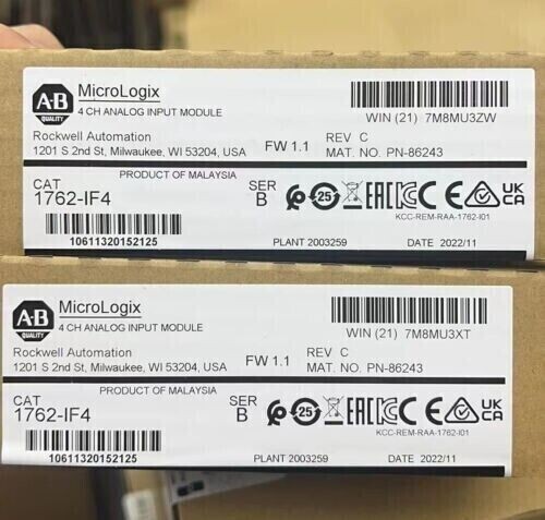 New Factory Sealed AB 1762-IF4 /B MicroLogix 4 Point Analog Input Module - Picture 2 of 4