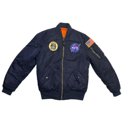 N12-Alpha Industries, 10-12Y/YM, l/s poly NASA Bomber Jacket Coat