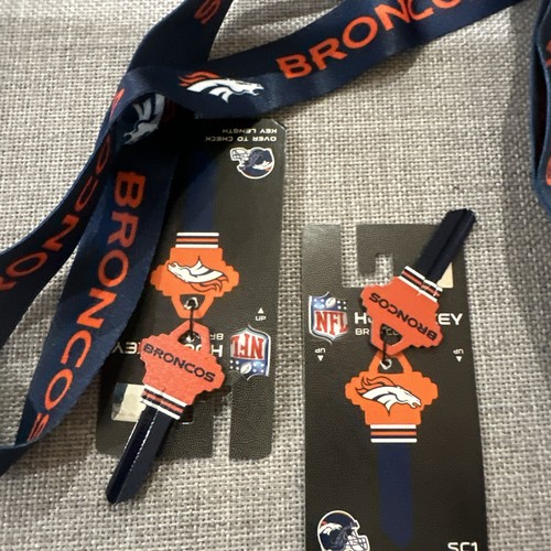 NWT 2 NFL Denver Broncos House Key Blanks SC1 68 LANYARD Badge ID Holder - Picture 4 of 6