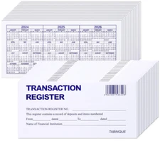 24 PCS Check Registers - Easy to Read Personal Checkbook Registers for Organized