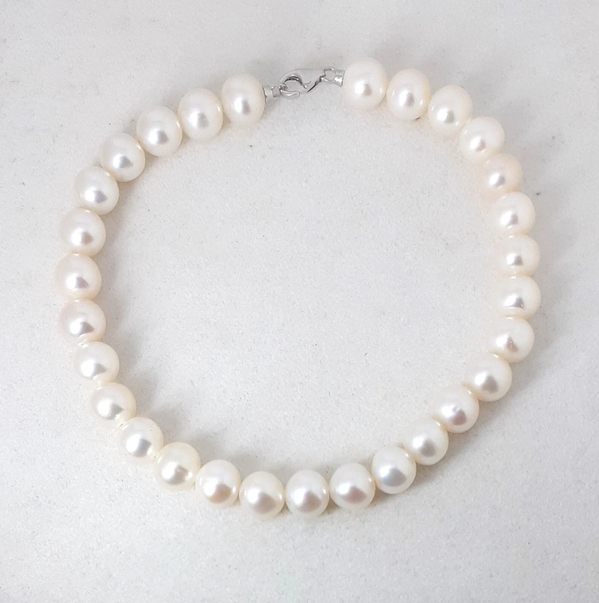 Bracciale in argento sterling con perle d'acqua dolce coltivate