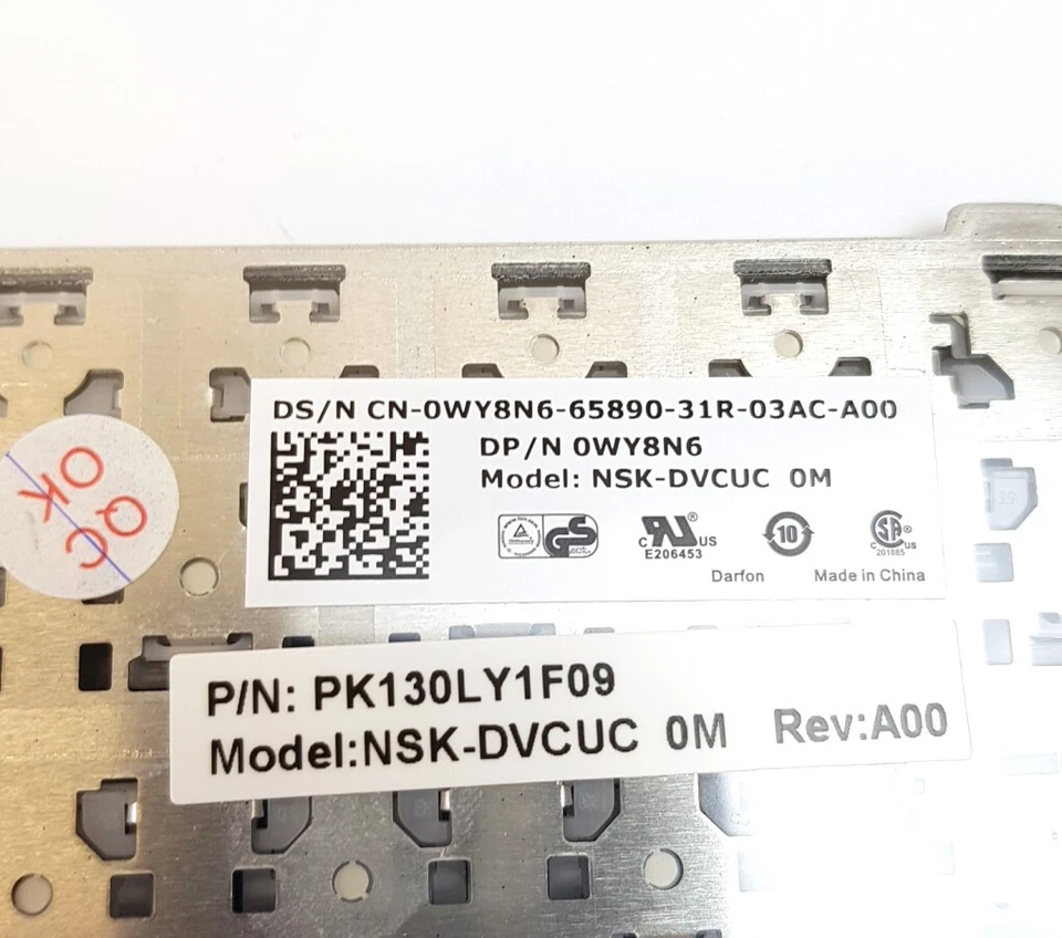 Dell Latitude E5420 83-Key Black French Canadian Keyboard WY8N6 PK130LY1F09 - Image 3 of 3