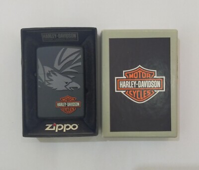 Zippo Lighter Harley Davidson / Noir Matte / Logo Aigle Harley Davidson / 2012