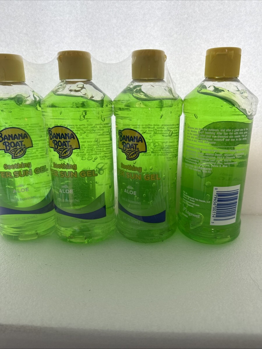 Lot of 2- Banana Boat Soothing After Sun Gel With Aloe -Cools Replenishes,  16 oz