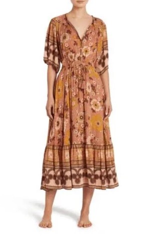 Spell & The Gypsy Dress Size Large Buttercup Gown Sunrise Floral Maxi - Picture 2 of 14