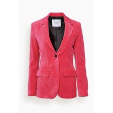Callas Milano James Jacket Size 42 Pink Velvet Blazer $950 Barbiecore G8-18
