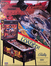 BLACK ROSE - Original BALLY Pinball Machine Flyer 1992 - Box Shipped