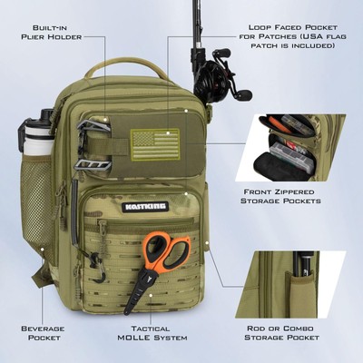KastKing BlowBak Tactical Fishing Sling Tackle Storage Bag  display picture 1