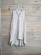 Luii Womens Tan Full Zip Sleeveless Top Size Small