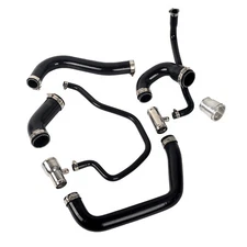 Silicone Black Upper & Lower Coolant Hose Kit For 2006-2010 GM Duramax 6.6 6.6L