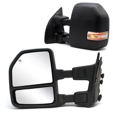 Pair Towing Mirrors fits 1999-2016 Ford F250 Super Duty Power Heated Turn Signal