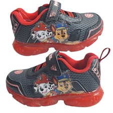New Paw Patrol Toddler Boys' Slip-On Sneakers, Size 7 15cms Color Black/Red