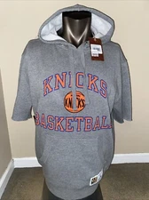 New York Knicks Mitchell & Ness Fleece Hoodie Hardwood Classics 3/4 Sleeves Sz L